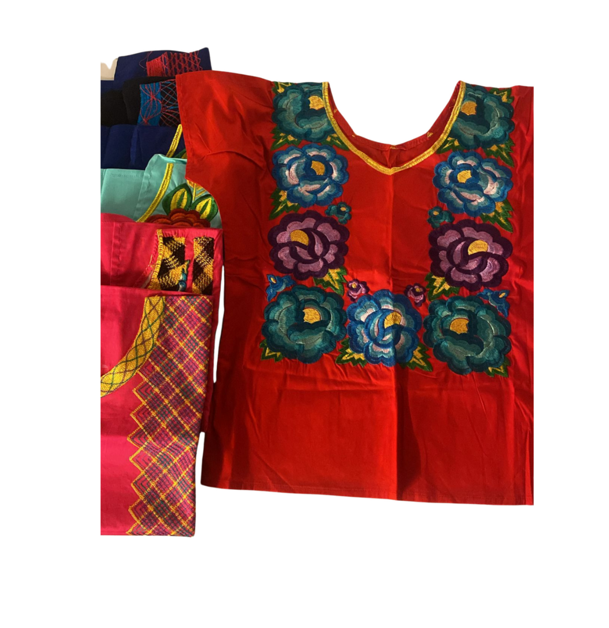 Blusa Bordada Mexicana Varios Colores