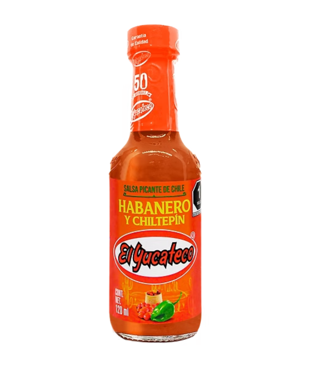 *Salsa Habanero & Chiltepin 120ml HOT SAUCE - EL YUCATECO