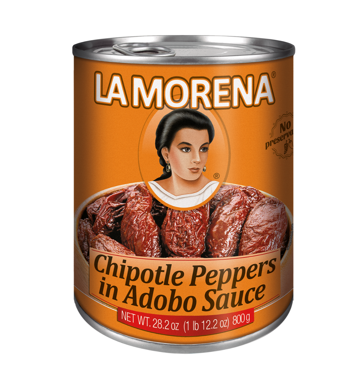 Chile Chipotle en Adobo 800g - LA MORENA