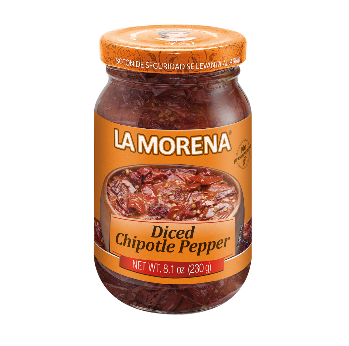 Chipotle en Cubos Frasco 230g -  LA MORENA
