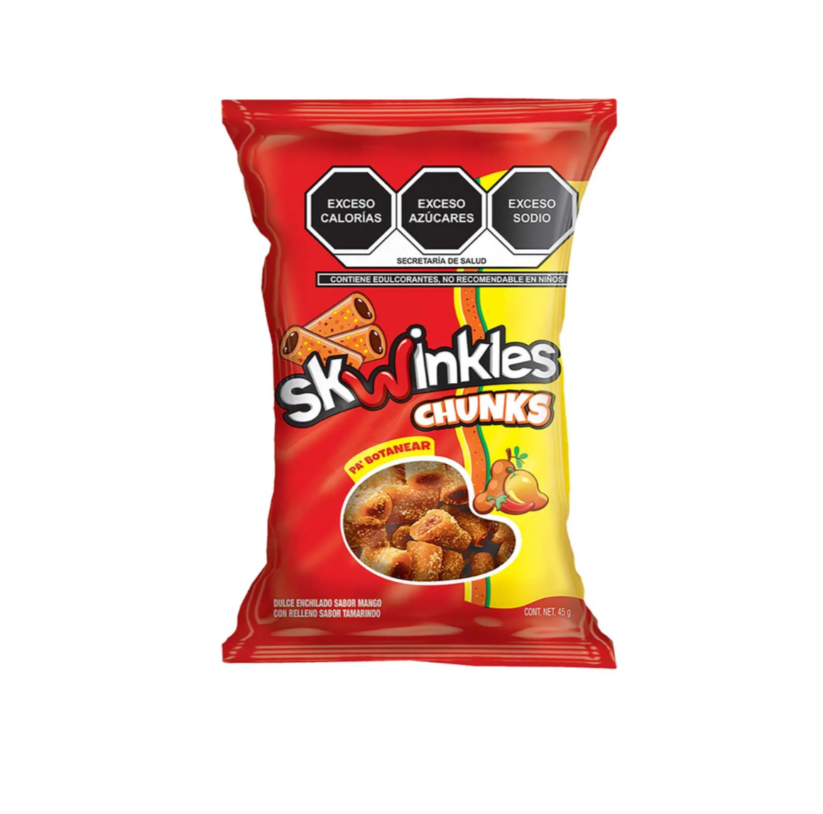 Skwinkles Chunks Mango Tamarindo Dulces Enchilados Bolsa 45g