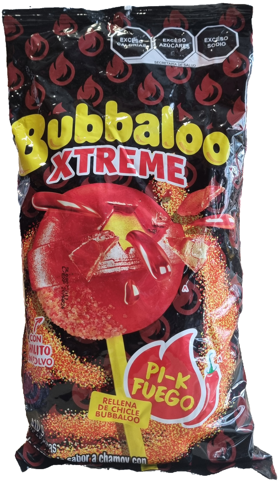 Paleta Bubbaloo Xtreme Fuego 20.5 g