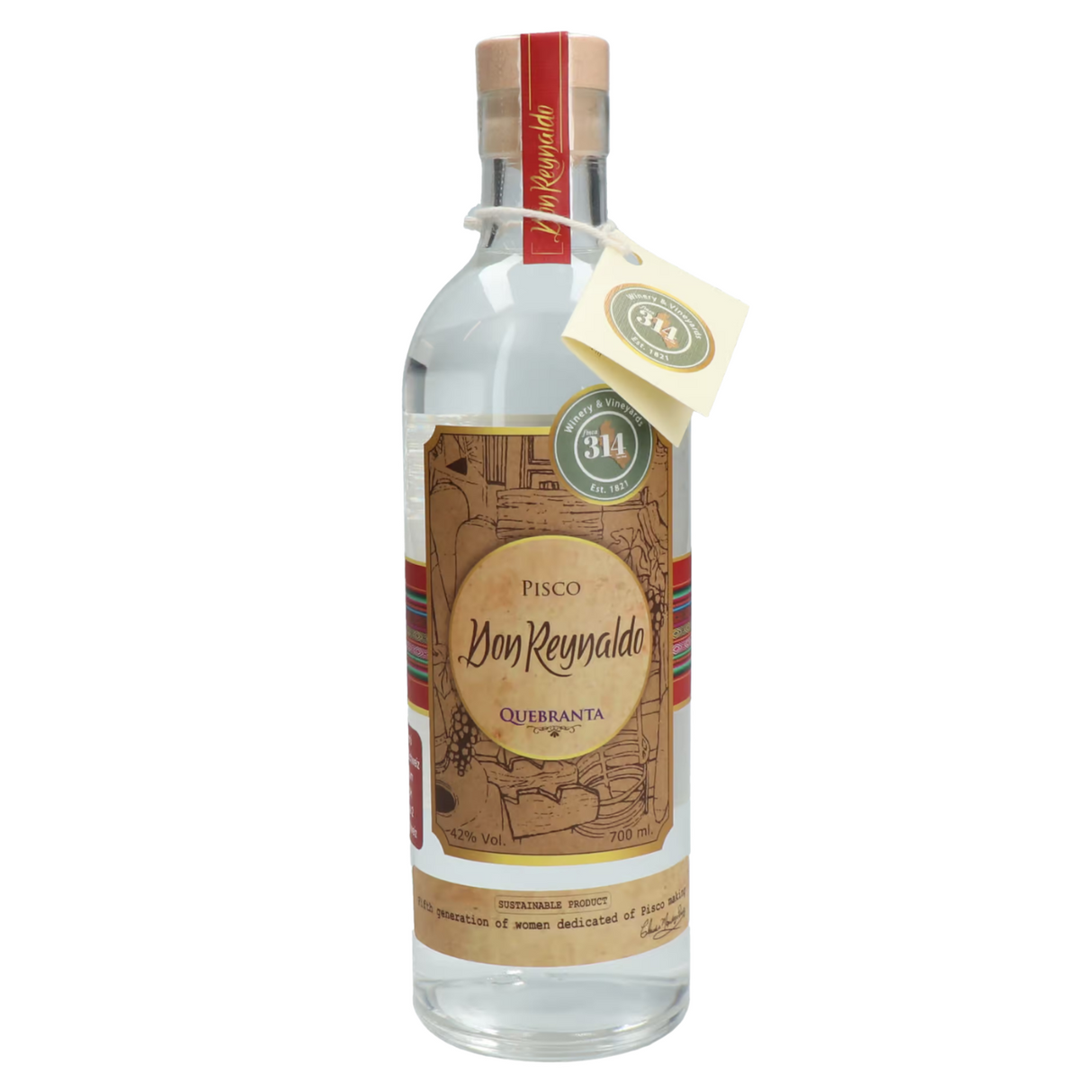 Pisco puro Quebranta 700 ml DON REYNALDO