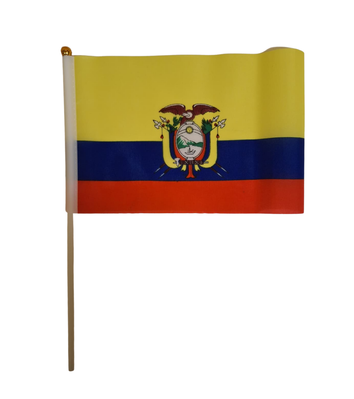 Mini bandera de Ecuador 21x13 cm.