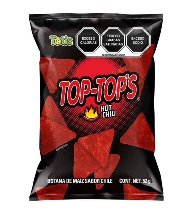 Chips Top Tops Hot Chili 52 g - TOTIS