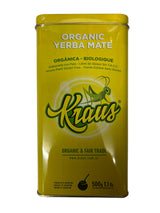 Yerba Mate Orgánica Fair Tade & sin humo 500 gr - KRAUS-Caja de Metal