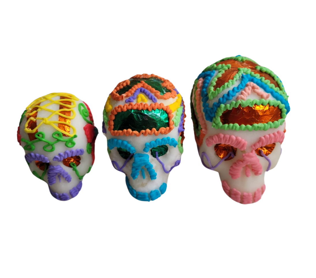 Calaverita de azucar (calavera) MEDIANA 8.5 CM - DIA DE MUERTOS