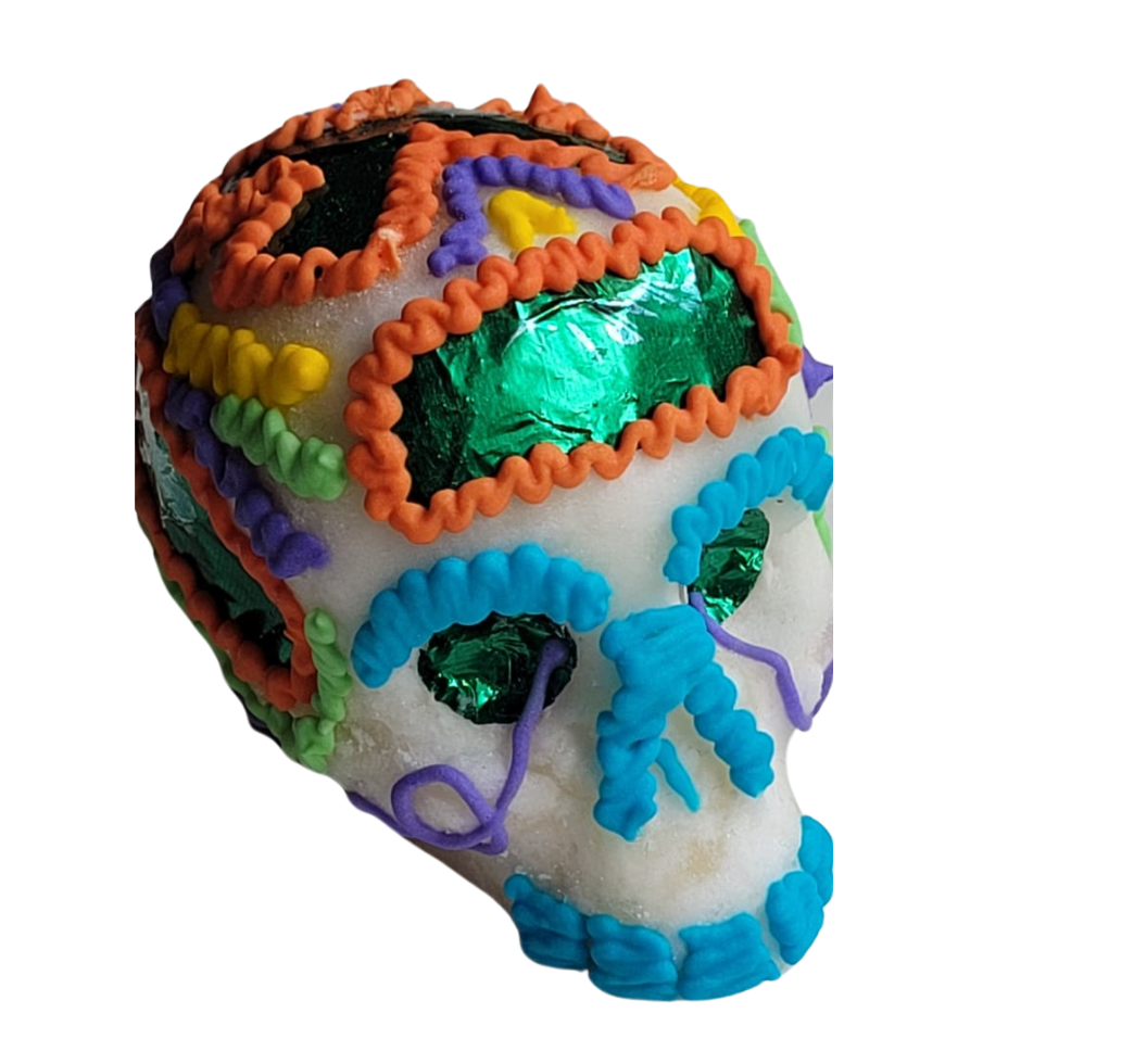 Calaverita de azucar (calavera) MEDIANA 8.5 CM - DIA DE MUERTOS