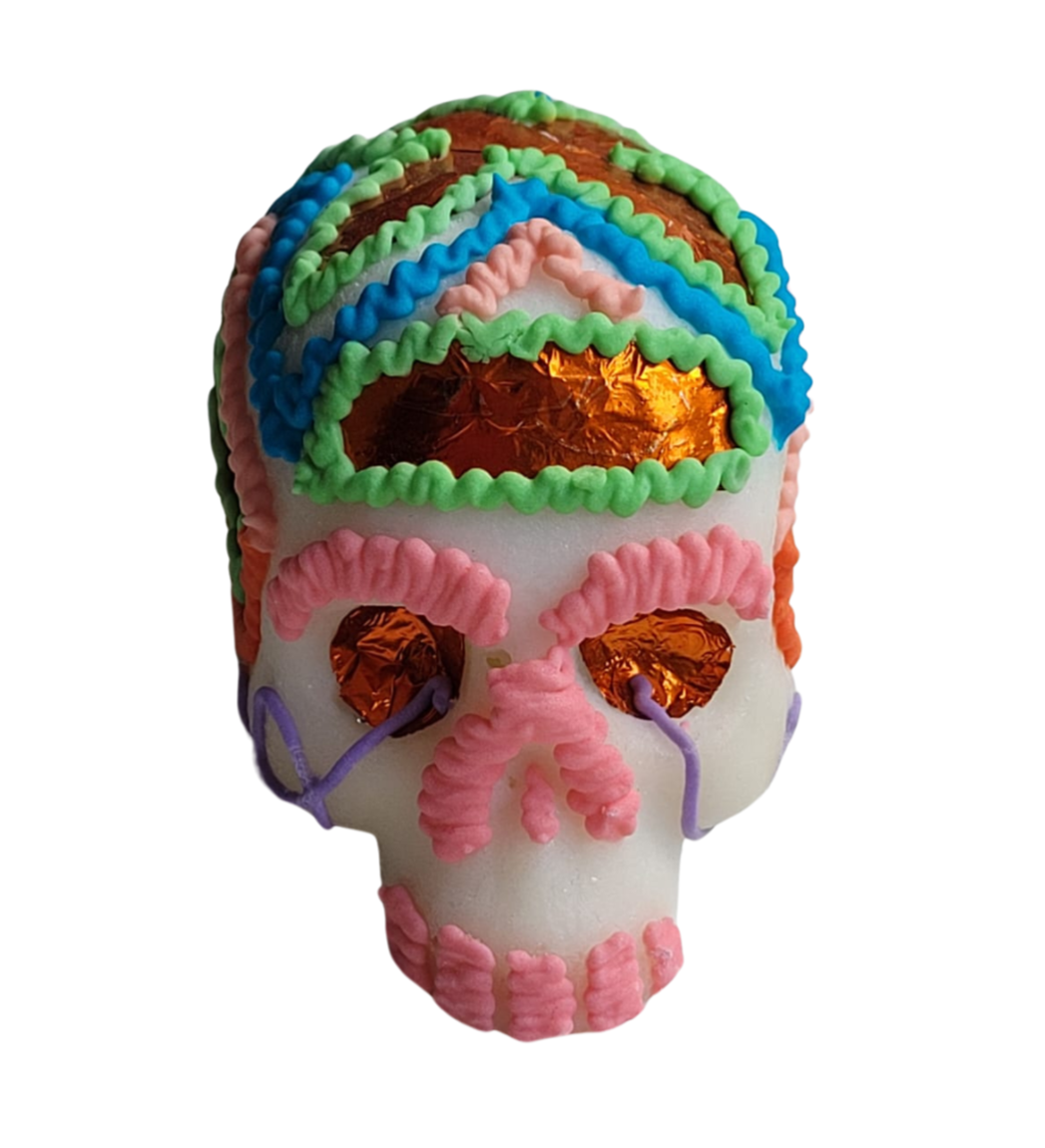 Calaverita de azucar (calavera) MEDIANA 8.5 CM - DIA DE MUERTOS