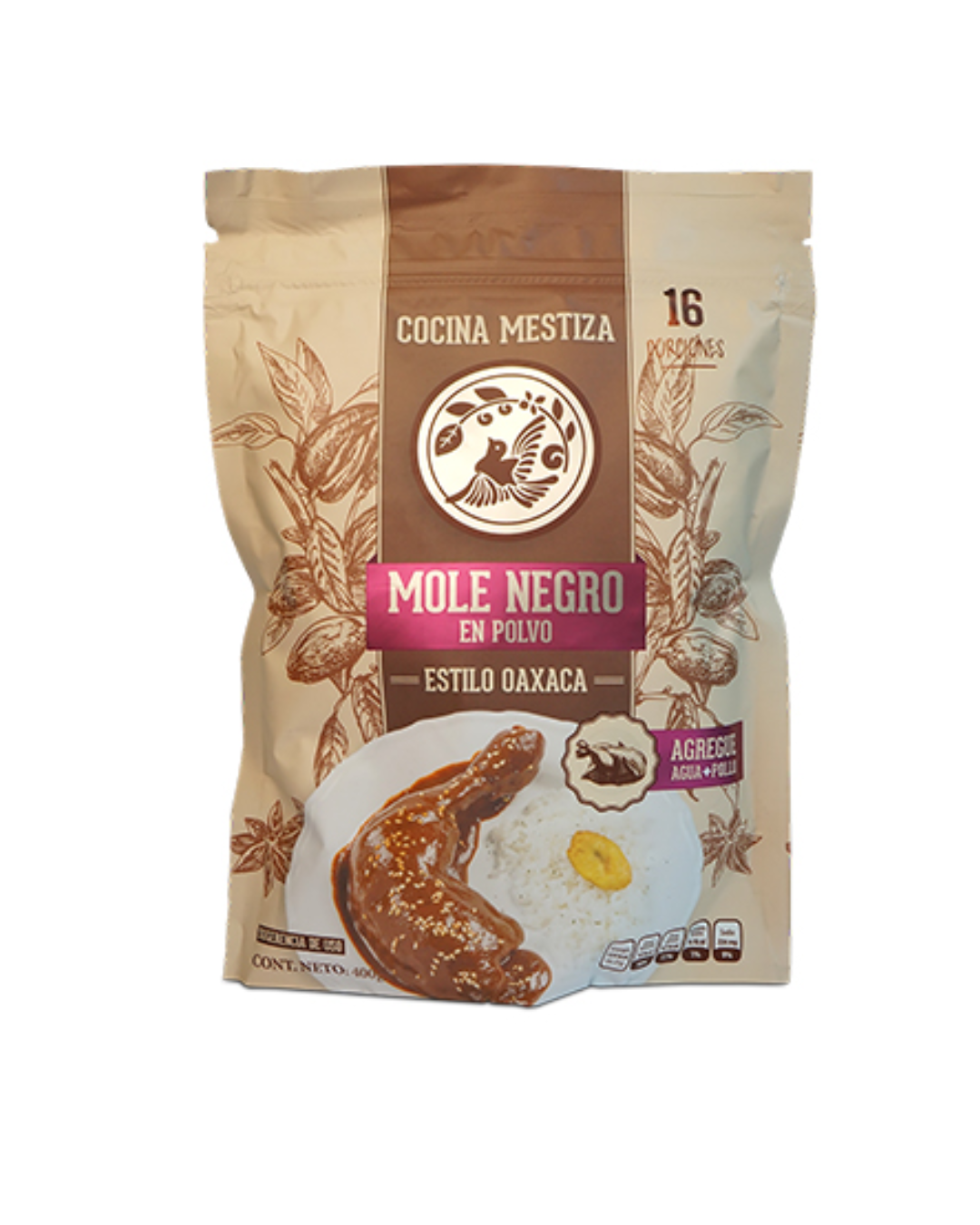 Mole Negro en Polvo  400g -  COCINA MESTIZA