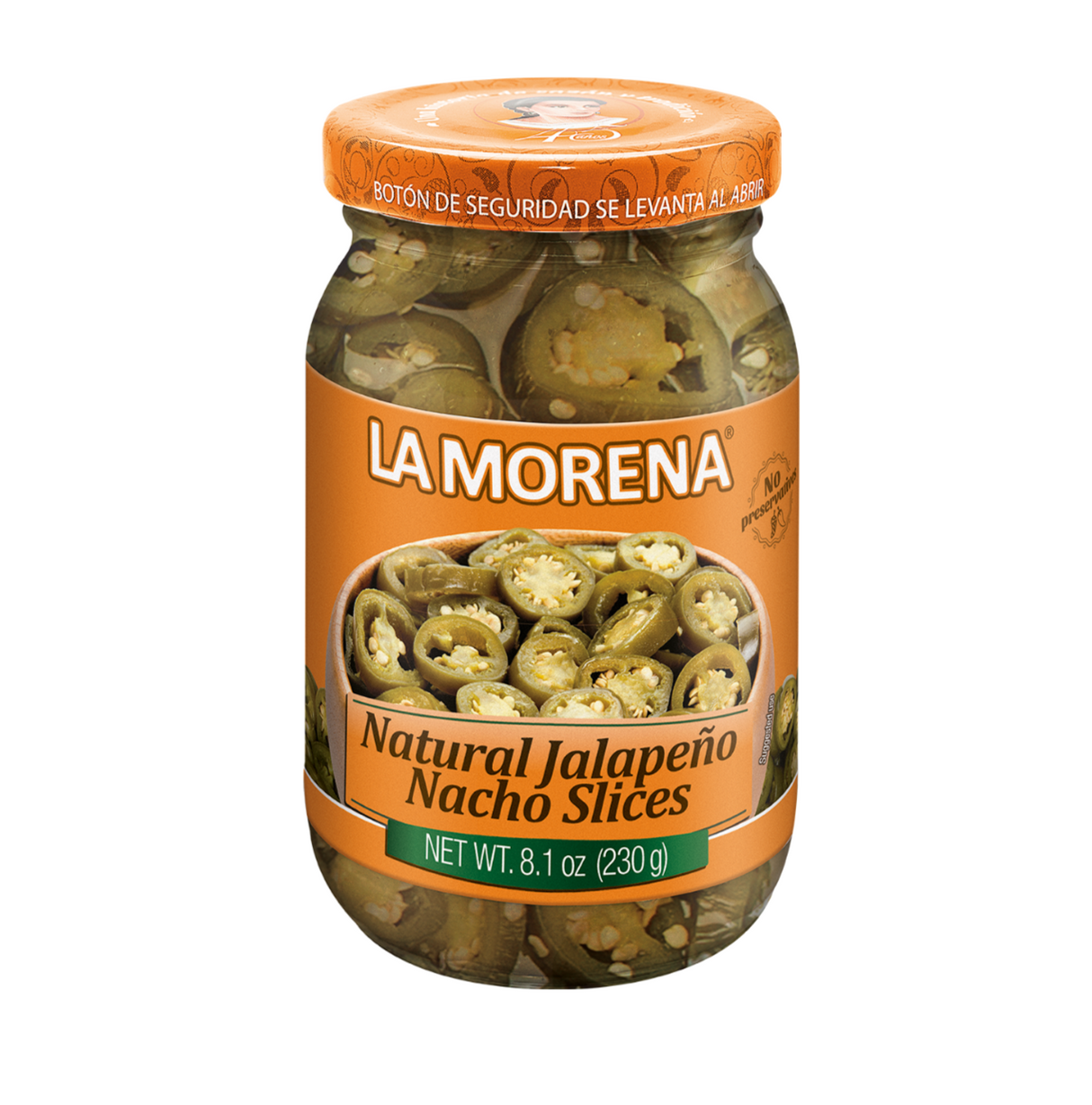 Jalapeño Nachos Frasco 230g - LA MORENA