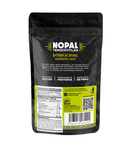 %Descuento 50% Botana de Nopal Deshidratado Dulce 80gr - TENOCHTITLAN CAD. 30.07.2025