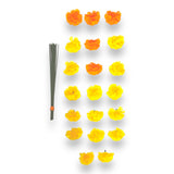 Flores con tallos Amarillas y Naranja DIA DE MUERTOS