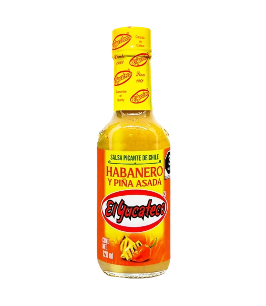 Salsa Habanero & Piña Asada 120ml - EL YUCATECO