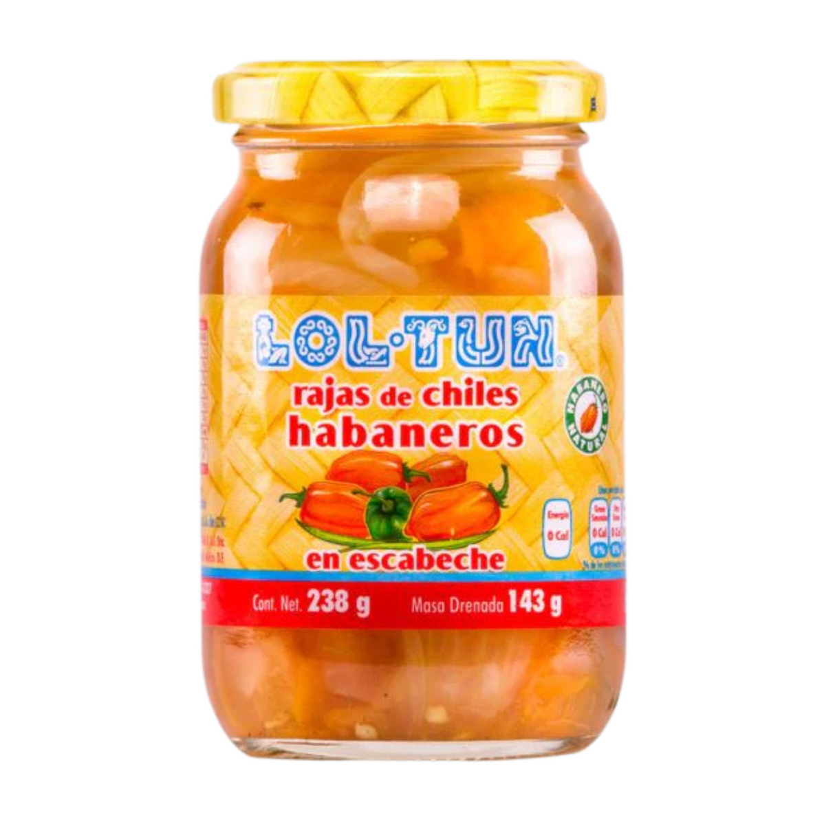 Rajas de Chiles Habaneros 238g LOL-TUN