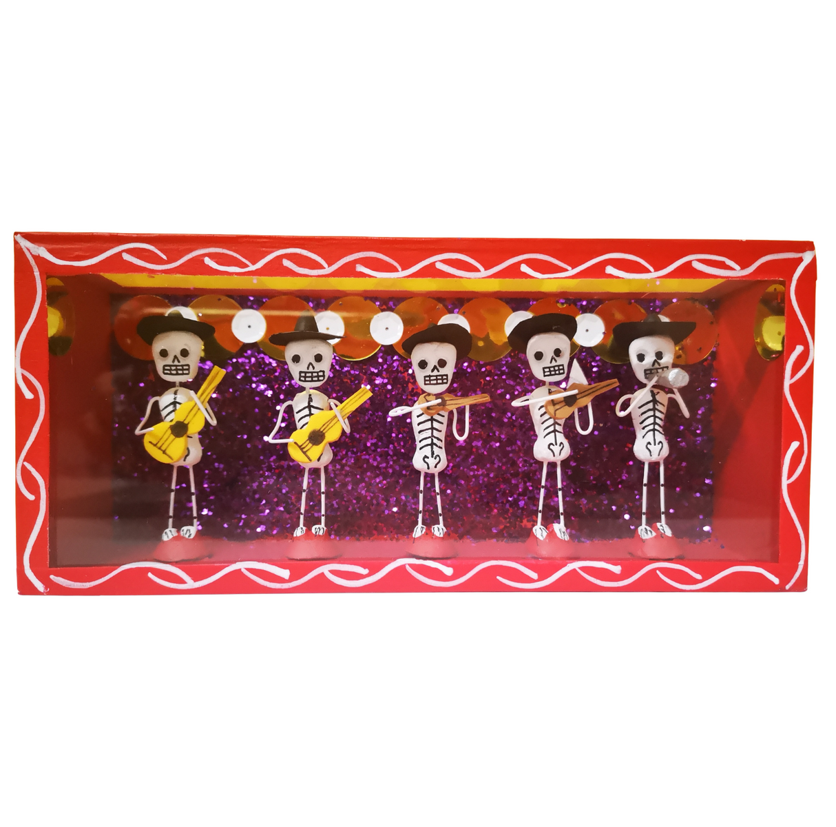 Retablo de DIA DE MUERTOS Rectangular 19 x 9.5 cm