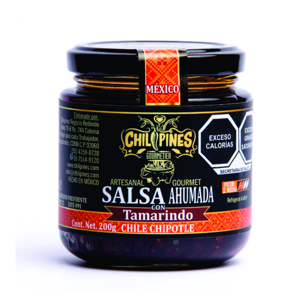 Salsa de Tamarindo Ahumada con Chipotle 200g Chilipines