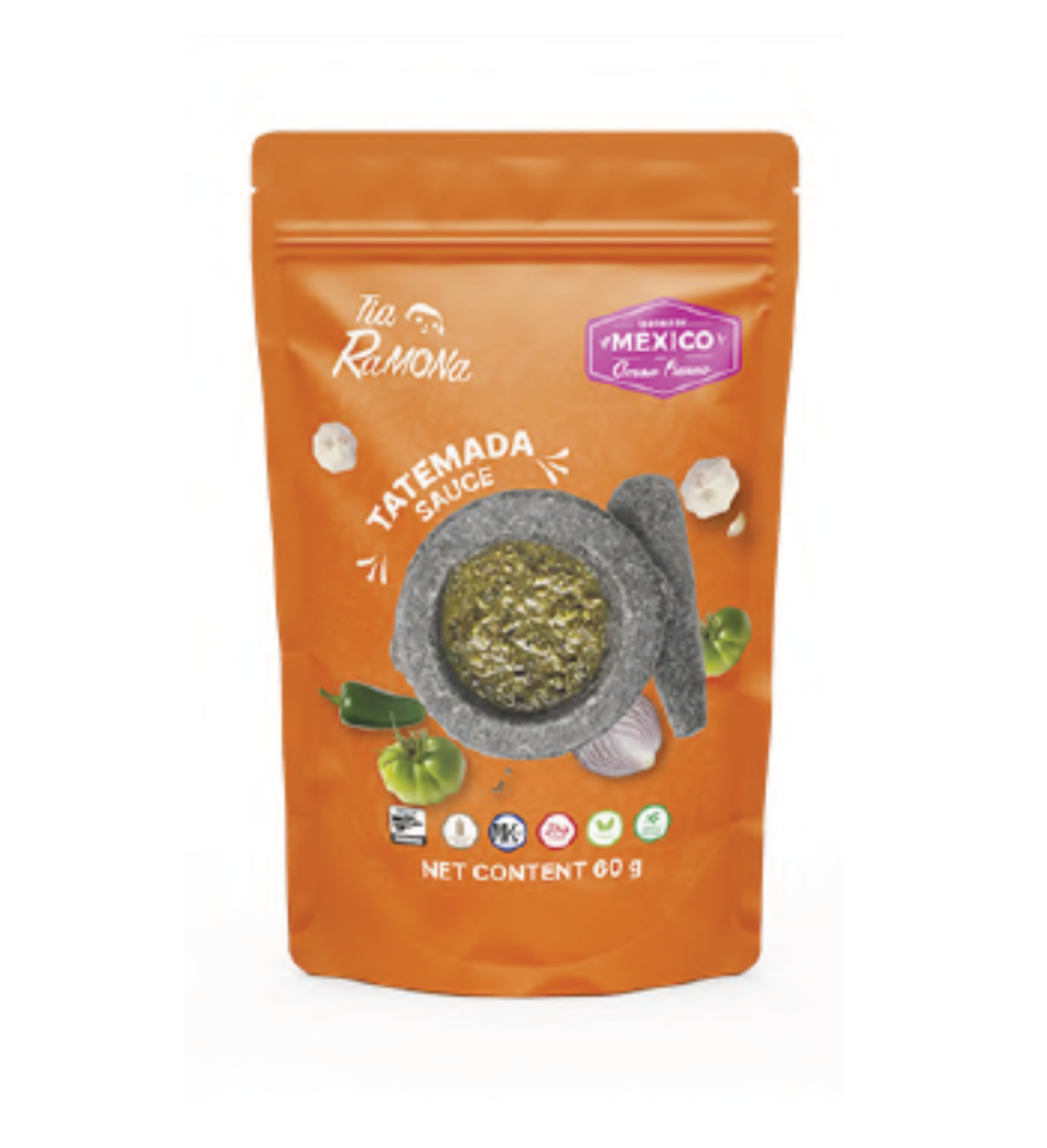 Salsa Deshidratada Verde Tatemada 60g - Tia Ramona