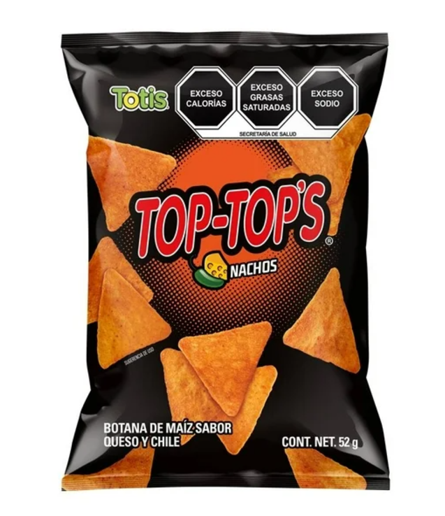 Chips Tops Tops Nacho 52g - TOTIS