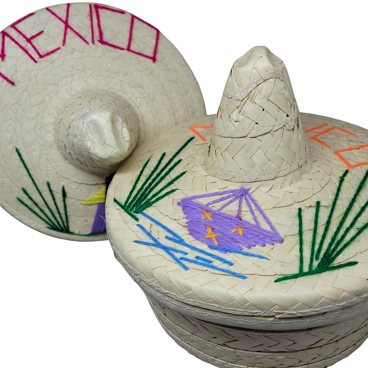 Tortillero de palma bordado MÉXICO