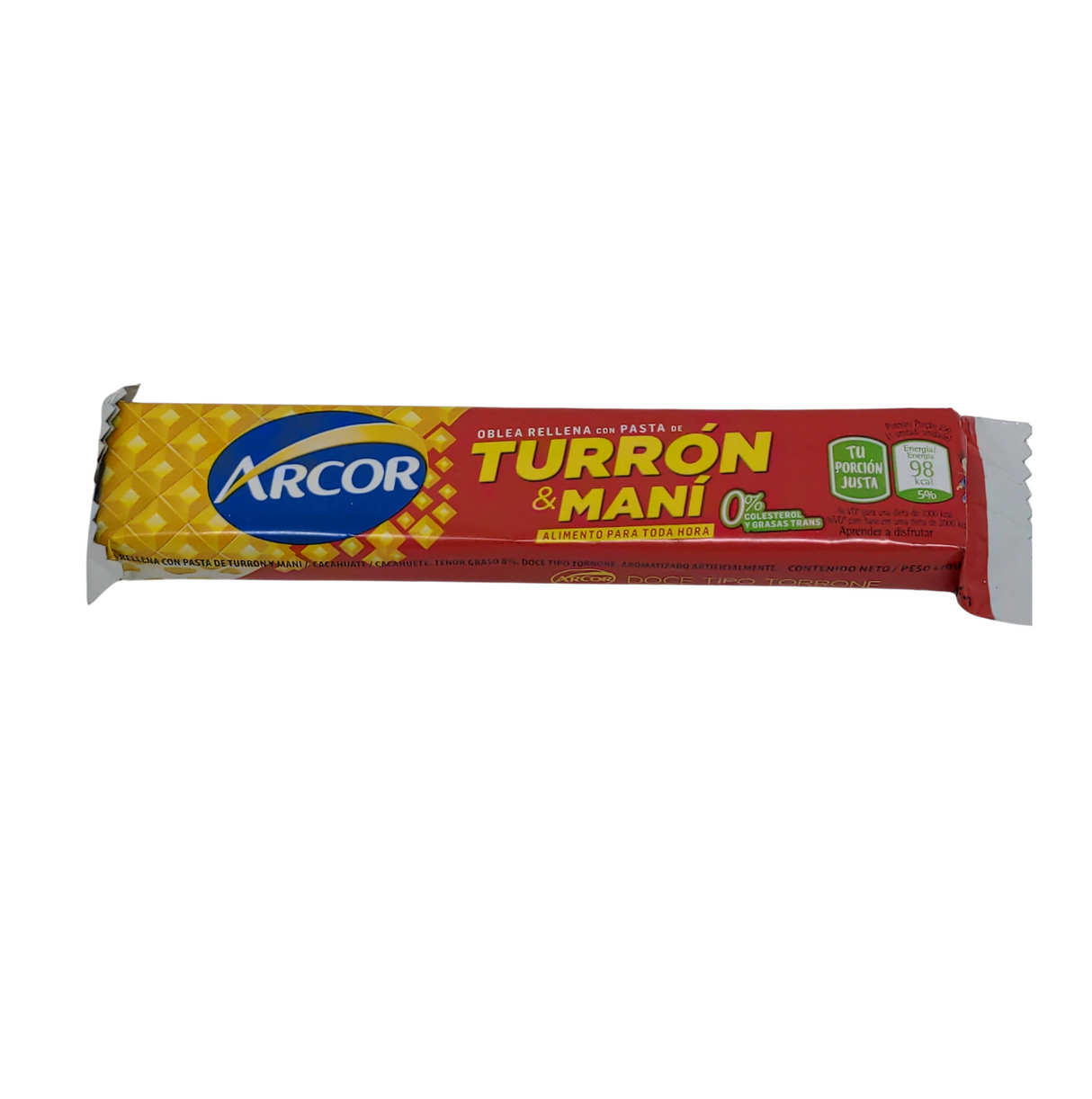 Barquillo relleno Turrón con cacahuate 25 gr ARCOR