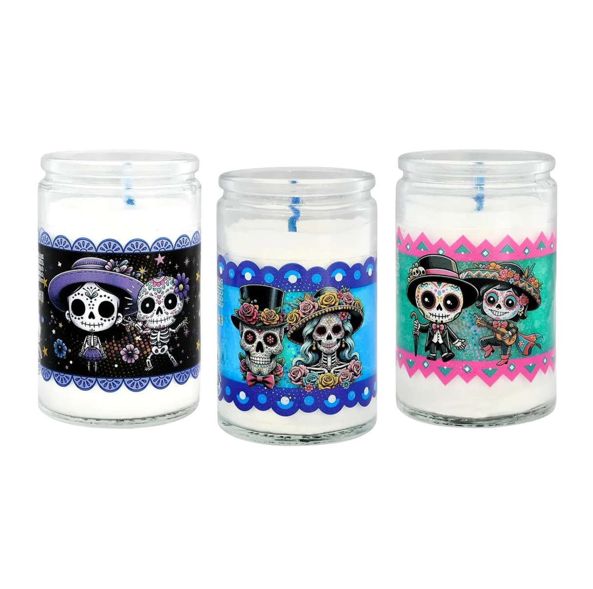 Mini Veladoras Día de Muertos Varios
