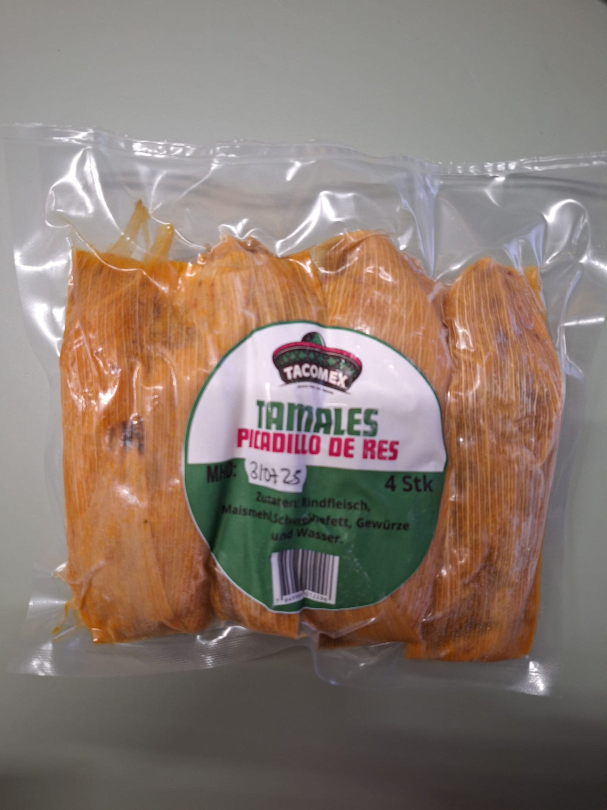 Tamales Picadillo de Res 4 piezas