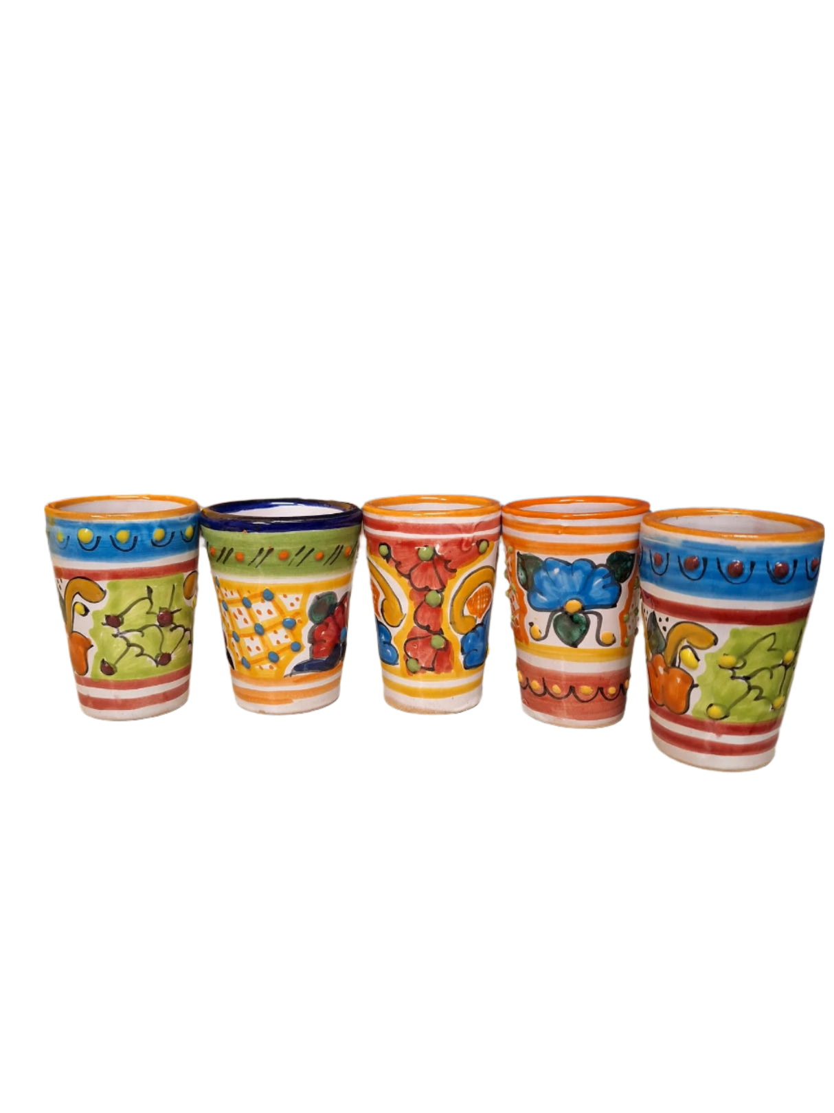 Vaso Tequilero de Talavera Colores varios - una pieza - Shot de Tequila