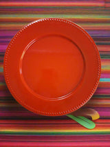 Plato Rojo Bajo Troquelado