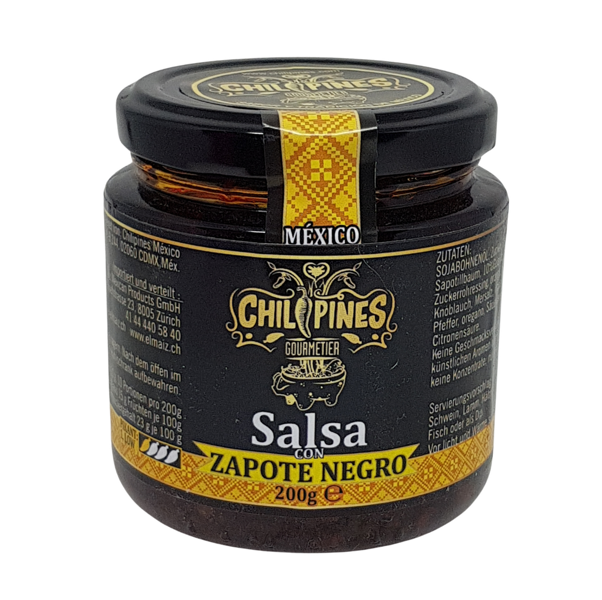 Salsa Zapote Negro y Chile Guajillo 200g CHILIPINES