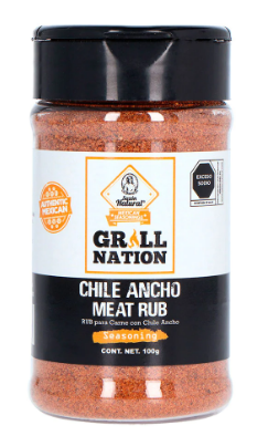 Chile Ancho Rub 100gr  SAZON NATURAL