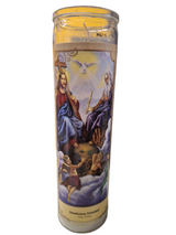 Veladora Santisima Trinidad envase de vidrio 500gr