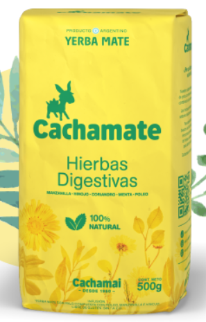 Yerba Mate con palo y Mezcla de Hierbas Digestivas  500 gr - CACHAMATE