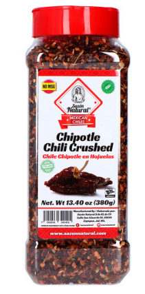 Chile Chipotle en Hojuelas 380 gr  SAZON NATURAL