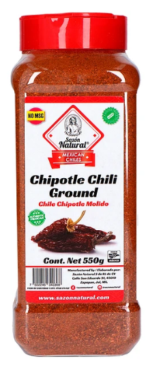 Chile Chipotle Molido 550 g SAZON NATURAL