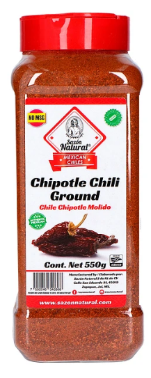 Chile Chipotle Molido 550g SAZON NATURAL