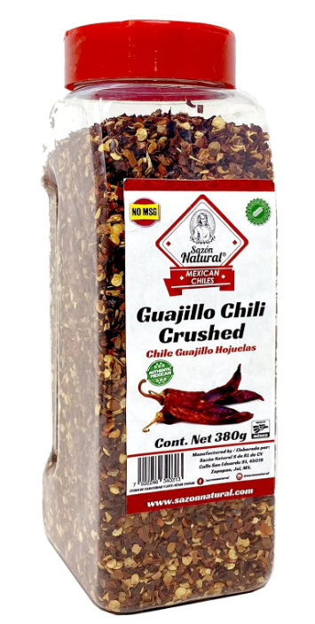 Chile Guajillo en Hojuelas 380g  SAZON NATURAL