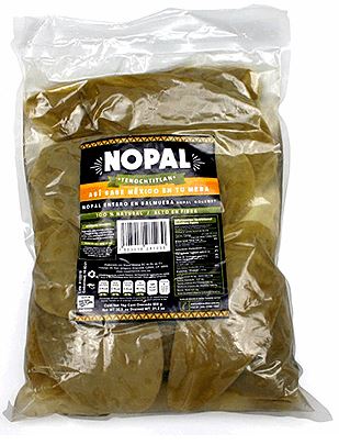 Nopal Salmuera Entero Bolsa 1 kg TENOCHTITLAN