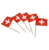 Palillos BANDERA de Suiza 50 piezas
