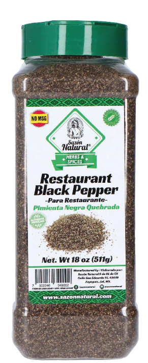 Pimienta Negra Quebrada 511 gr  SAZON NATURAL