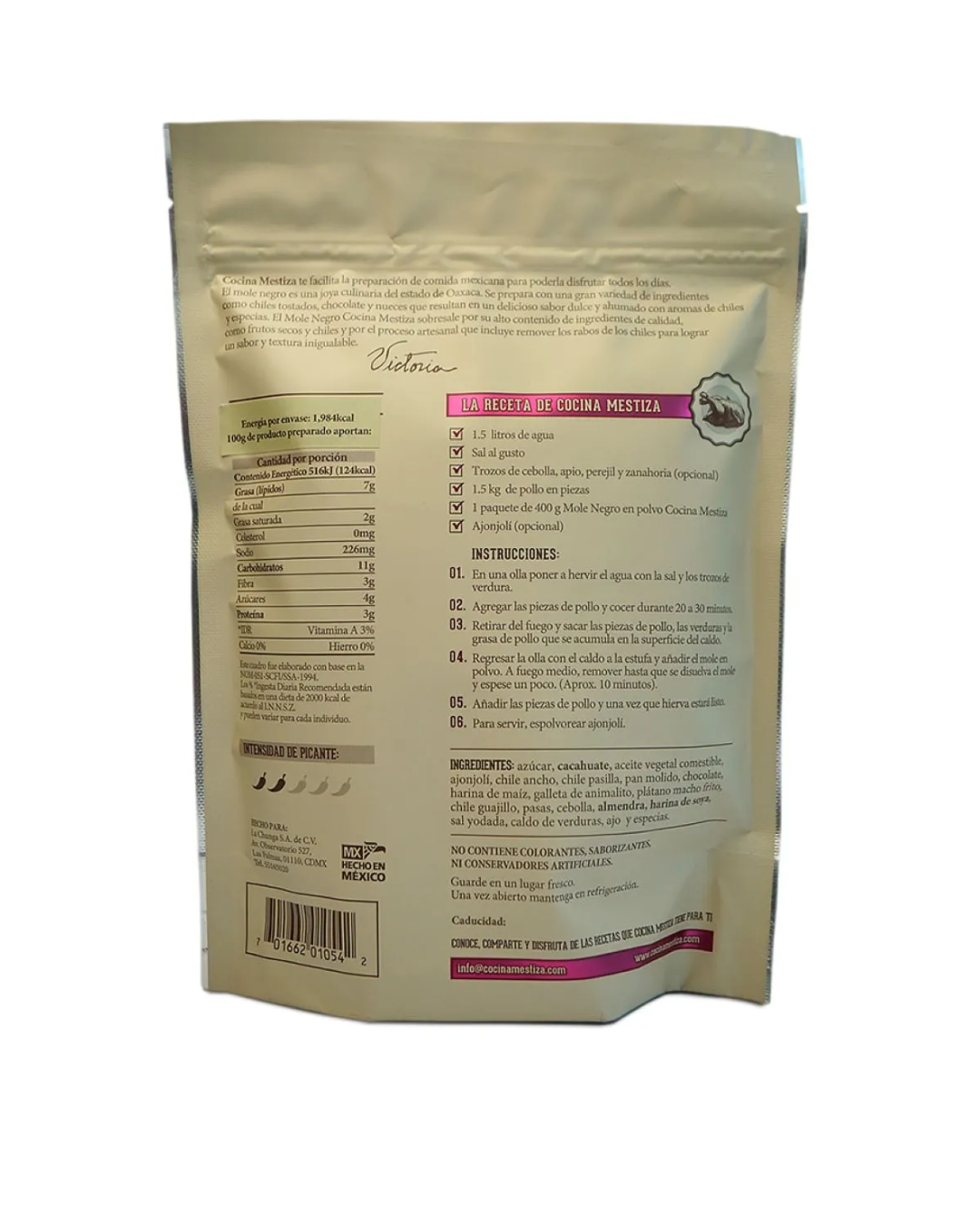 Mole Negro en Polvo  400g -  COCINA MESTIZA
