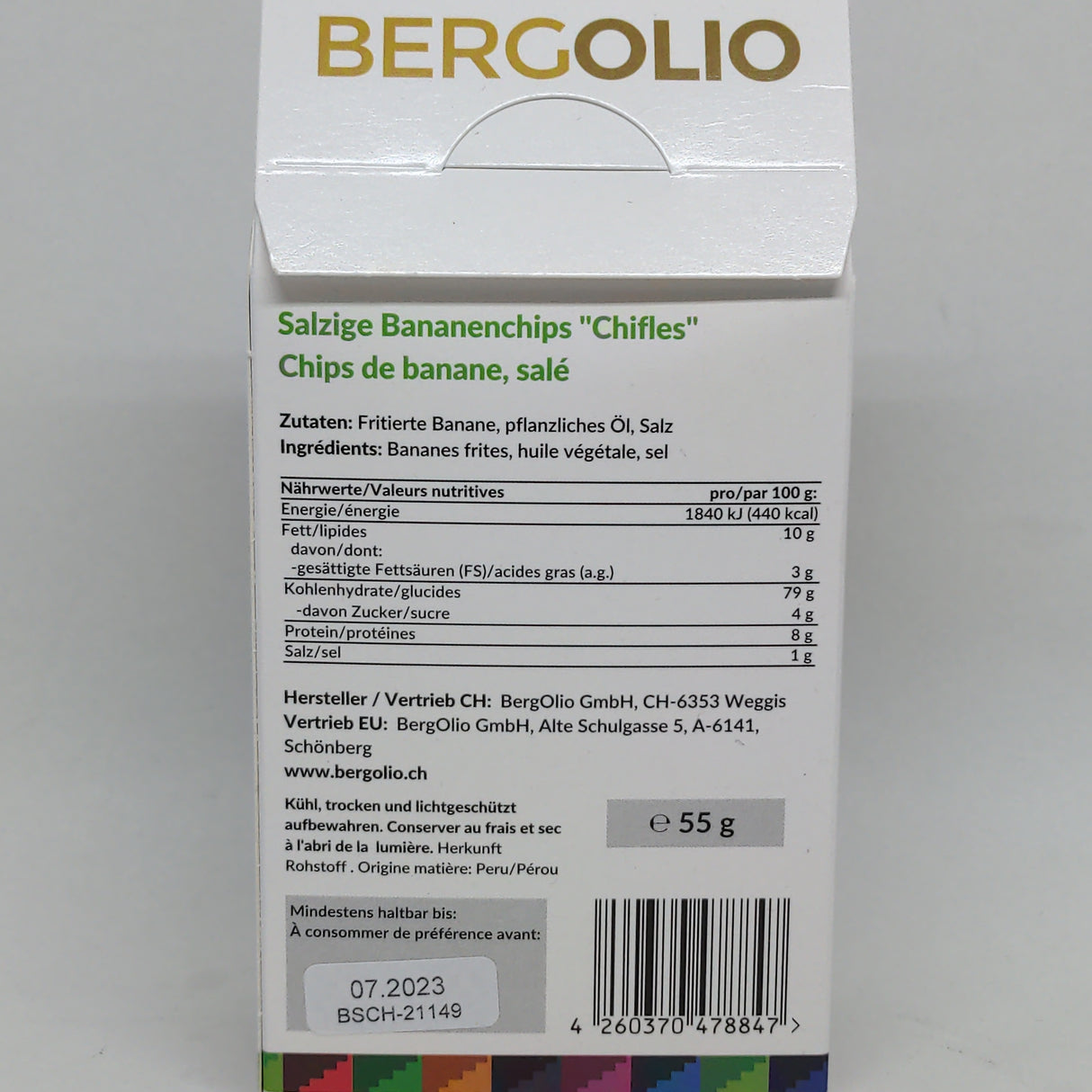 Snack CHIFLES 55 g BERGOLIO