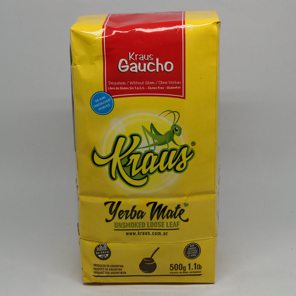 Yerba Mate Orgánica sin palo 500 gr (Gaucho) - KRAUS