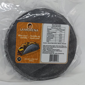 Tortillas de Maíz Azul AMBIENTE 10 pz 250 g LA MORENA