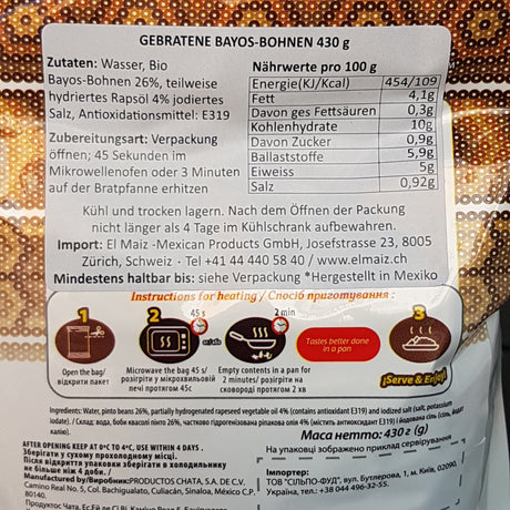 Rebajas 50 %VEGAN Frijoles refritos Bayos 430 gr LA CHATA (cad 29.12.23)