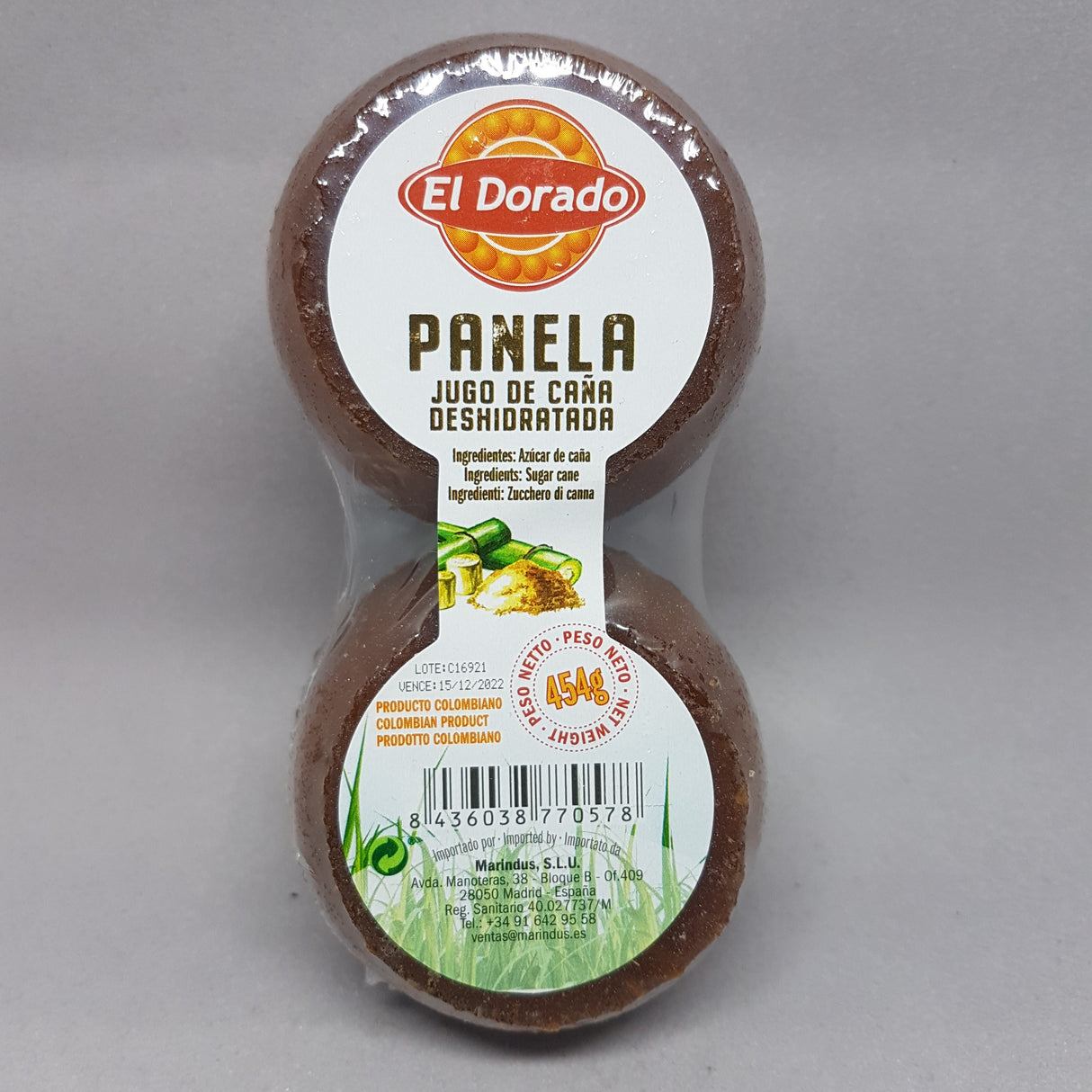 Panela Fraccionada 454 g EL DORADO
