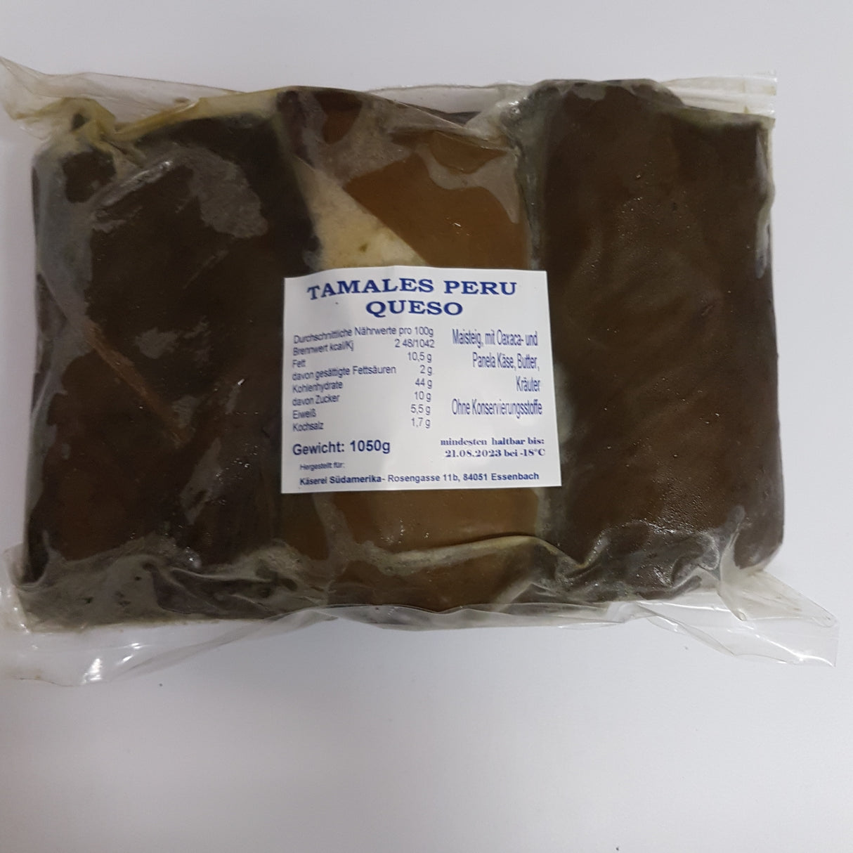 Tamales de Queso Estilo Peru 2 c/ 350 g Hoja de Plátano SUDAMERIKA