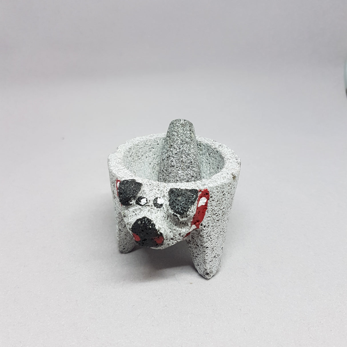Molcajete Mini cochino de piedra volcanica (6 cm)