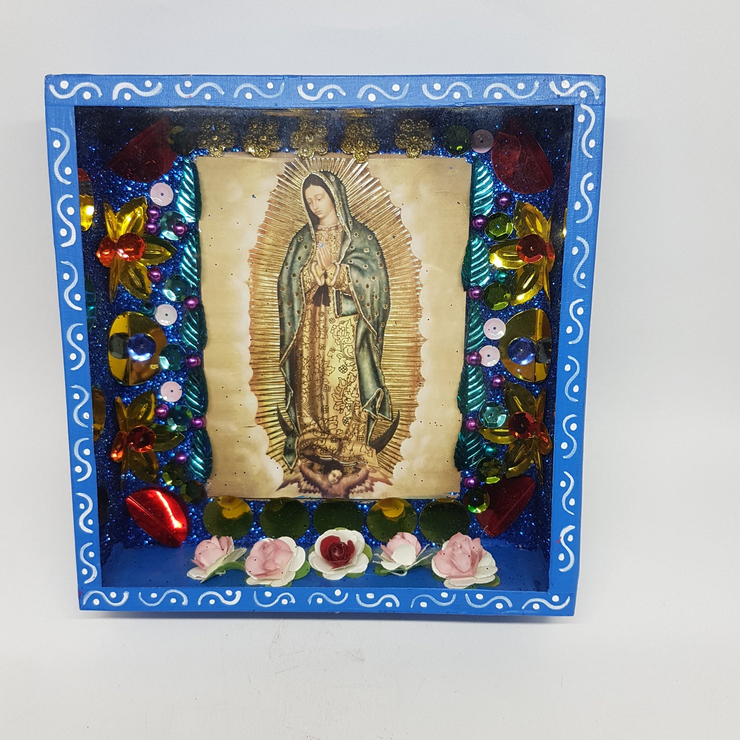 Retablo De DIA DE MUERTOS Cuadrado 17 X 17 Cm El Ma z Mexican retablo-de-dia-de-muertos-cuadrado-17-x-17-cm-el-ma-z-mexican
