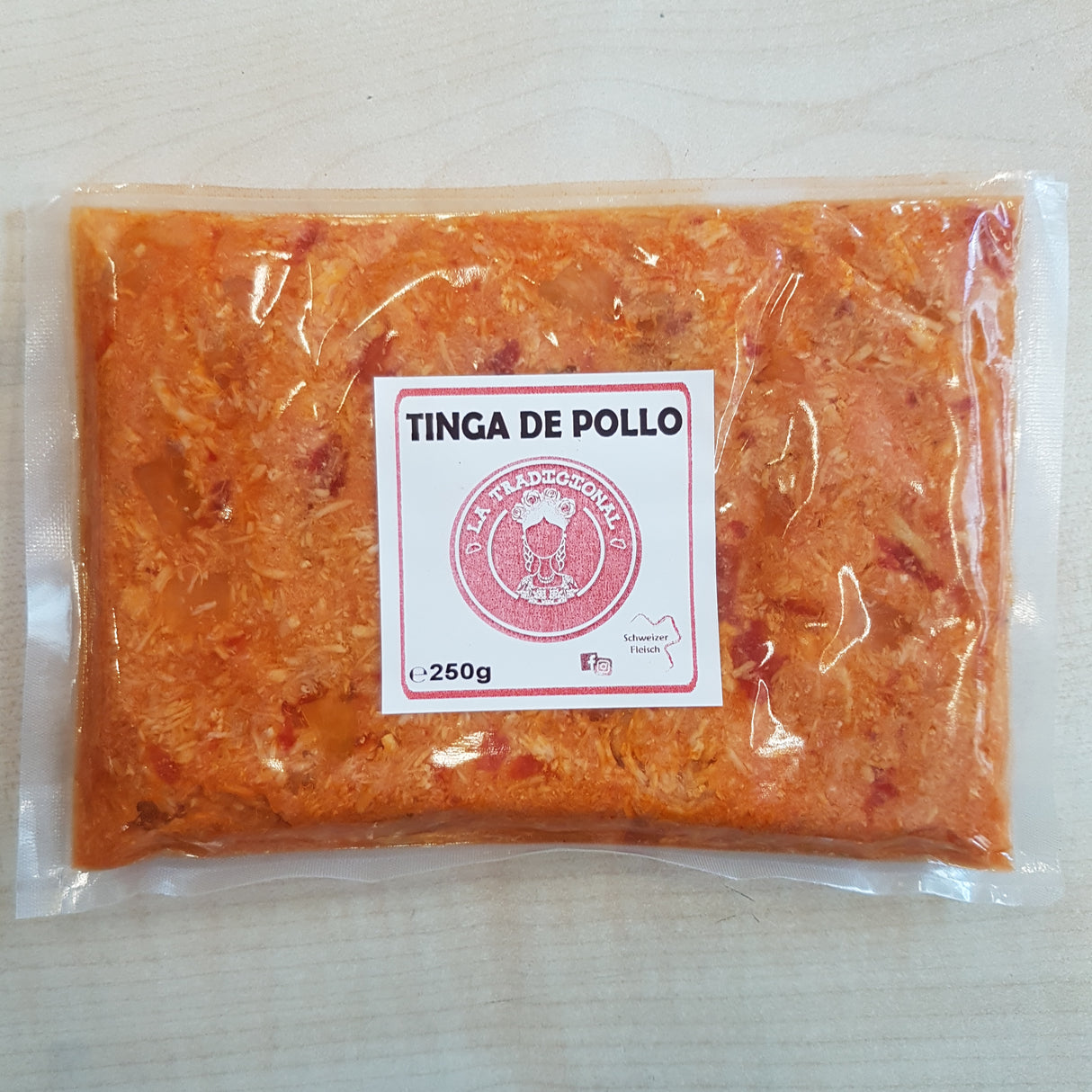 Tinga de Pollo 250g  (Pollo Suizo 100%) LA TRADICIONAL